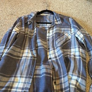 Blue and white flannel size XL